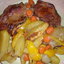 Свинина на косточке запеченная с овощами.(вариант)