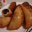 Равиоли с шоколадом, абрикосовым конфитюром и грецкими орехами