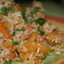 Плов из коричневого риса с тыквой, курагой и изюмом