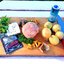 Люля кебаб с дор-блю и грибным соусом