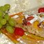 Манник с грецкими орехами и фруктами