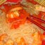 Лапша с креветками и овощами