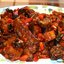 Свиные ребрышки с баклажанами