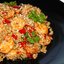 Жареный рис с креветками