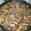 Печенка с грибами