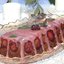Морковный кекс с ягодной глазурью