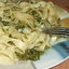 Макароны в соусе песто