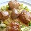 Морские гребешки с фондю из лука-порея