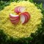 Печёночный тортик с кукурузой и зеленью