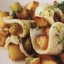 Кальмары с картошкой и соусом песто с кинзой