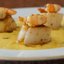 Морской гребешок с креветками в соусе из масла пальмы Денде