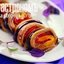 Рулет из печеного перца и баклажанов с кунжутным песто