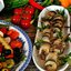 Салака-гриль, фаршированная кускусом с оливками