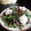 Салат с фасолью,руколой и творожным сыром