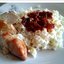 Курица в клюквенном соусе с рисом на гарнир