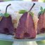 Марципановый пирог с грушами в вине
