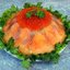 Салат Торт рыбный из семги с икрой