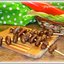 Шашлык из сердечек, маринованных в горчично-медовом маринаде