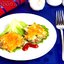 Печёночные отбивные с сыром и яблоками