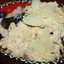 Закуска из баклажан с сыром, морковью и миндальными лепестками