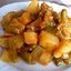 Картошка тушеная со стручковой фасолью