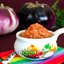 Сырая икра с печёным баклажаном