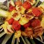 Шашлычки из курицы в лимонном маринаде с ананасом
