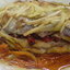Морская форель ,запечённая с овощами