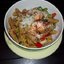 Цельнозерновые макароны с креветками и брокколи