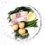 Вареный лосось с овощами по‑шведски