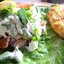 Салат с творогом и копченой курицей