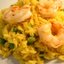 Рис карри с горошком и креветками