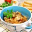 Капуста, тушёная с курицей и грибами