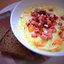 Густой картофельный суп с квашеной капустой и беконом