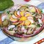 Салат из картофеля с квашенной капустой и грибами
