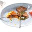 Говяжья печенка с пюре из моркови и кинзы