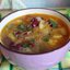 Щи из квашеной капусты с фасолью и яблоком