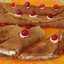 Шоколадные блинные рулетики с клюквенно-манным кремом