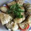 Рулетики из баклажанов с помидорами