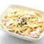 Макароны с соусом из ветчины и творога