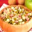Салат с квашеной капустой, ветчиной и яблоком