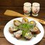 Мясной рулет с грибным соусом