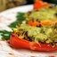 Мини-перчики фаршированные киноа, грибами и копченостями