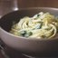 Спагетти со стручковой фасолью и голубым сыром