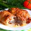 Куриные конвертики с лисичками, сыром и луком