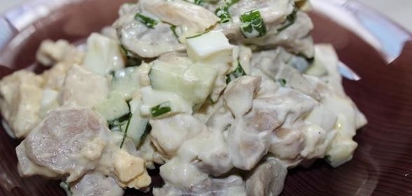 Салат куриная грудка грибы шампиньоны