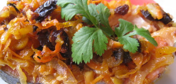 Форель с сухофруктами