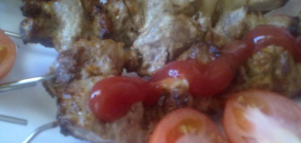 Шашлык из свинины со вкусом копчености из аэрогриля)))