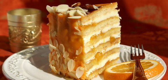 Песочный торт Апельсин
