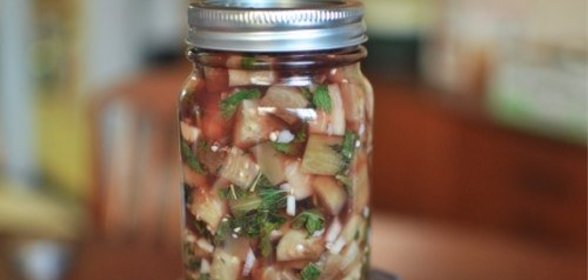 Баклажаны маринованные быстрого приготовления